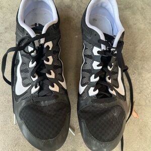 Nike Black and White racing multi use Athletic Shoes “rival md” 12